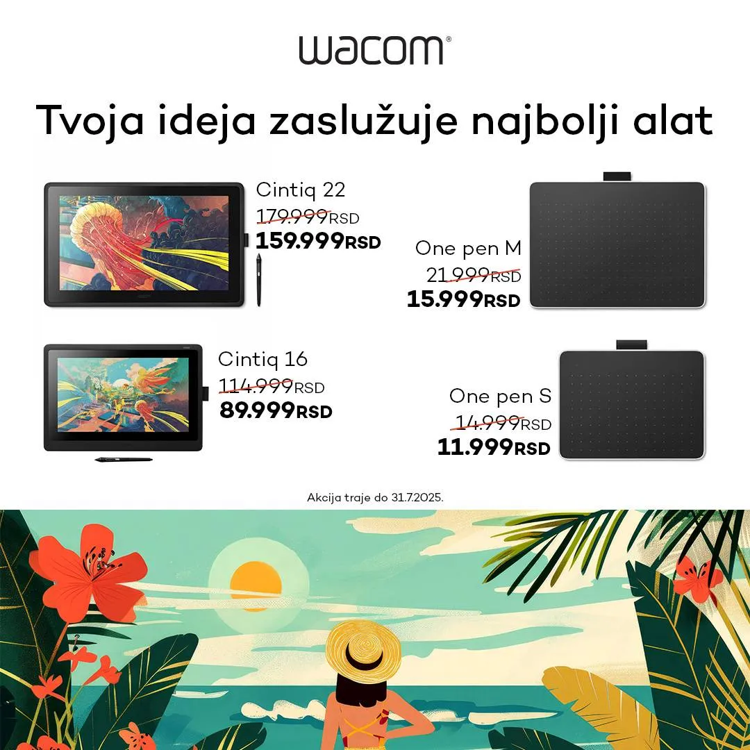 Wacom grafičke table akcija